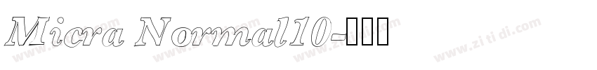 Micra Normal10字体转换